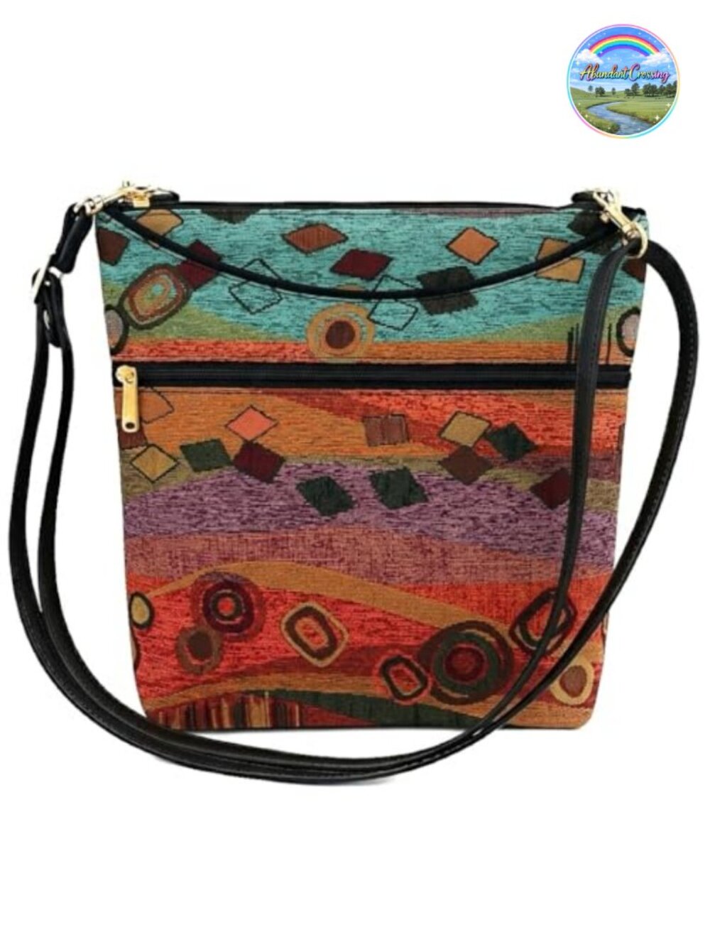 Handmade Tapestry Crossbody Bag Adjustable Strap USA